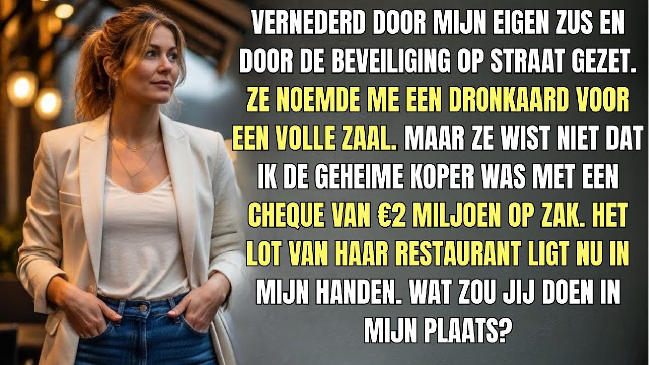 Ik stond in de herfstregen naar het restaurant te staren, waar ik als zogenaamde mysterieuze gast een overname van twee miljoen euro moest beoordelen. Toen ik binnenkwam, zag ik haar: mijn...