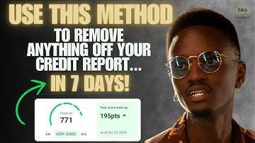 How To Remove Negative Items From Your Credit Report Fast | FCRA 605(b) Blocking Method