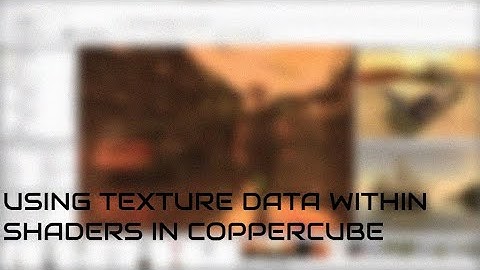 #2 Using texture data within the shaders code in CopperCube 6 (HLSL)