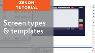 Screen creation dialog in zenon - screen types and templates