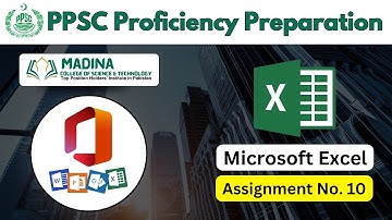 Preparing For Proficiency Test || Ms Excel Assignment No. 10 || Hafiz Usman Idrees ||