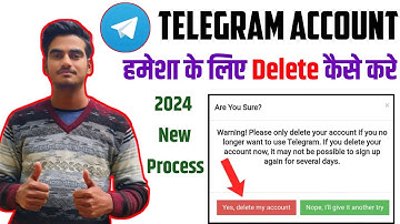 how to delete telegram account permanently 2024 | telegram account delete kaise kare