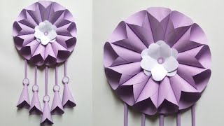 Ide Kreatif Hiasan Dinding Dari Kertas Origami Paper Flower Wall Hanging Paper Craft Ideas