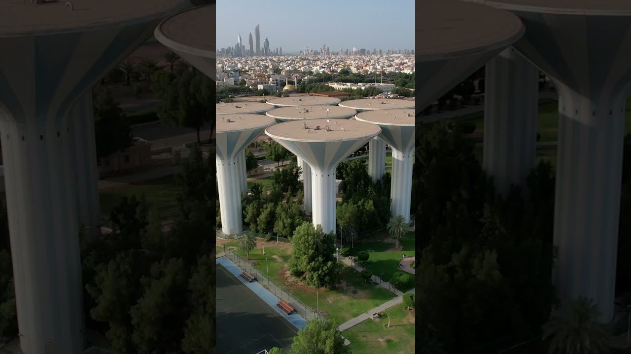 305/365🌆🇰🇼🚶🏻‍♂️Have you ever ventured to the Adailiya Water Towers in Kuwait❓ 