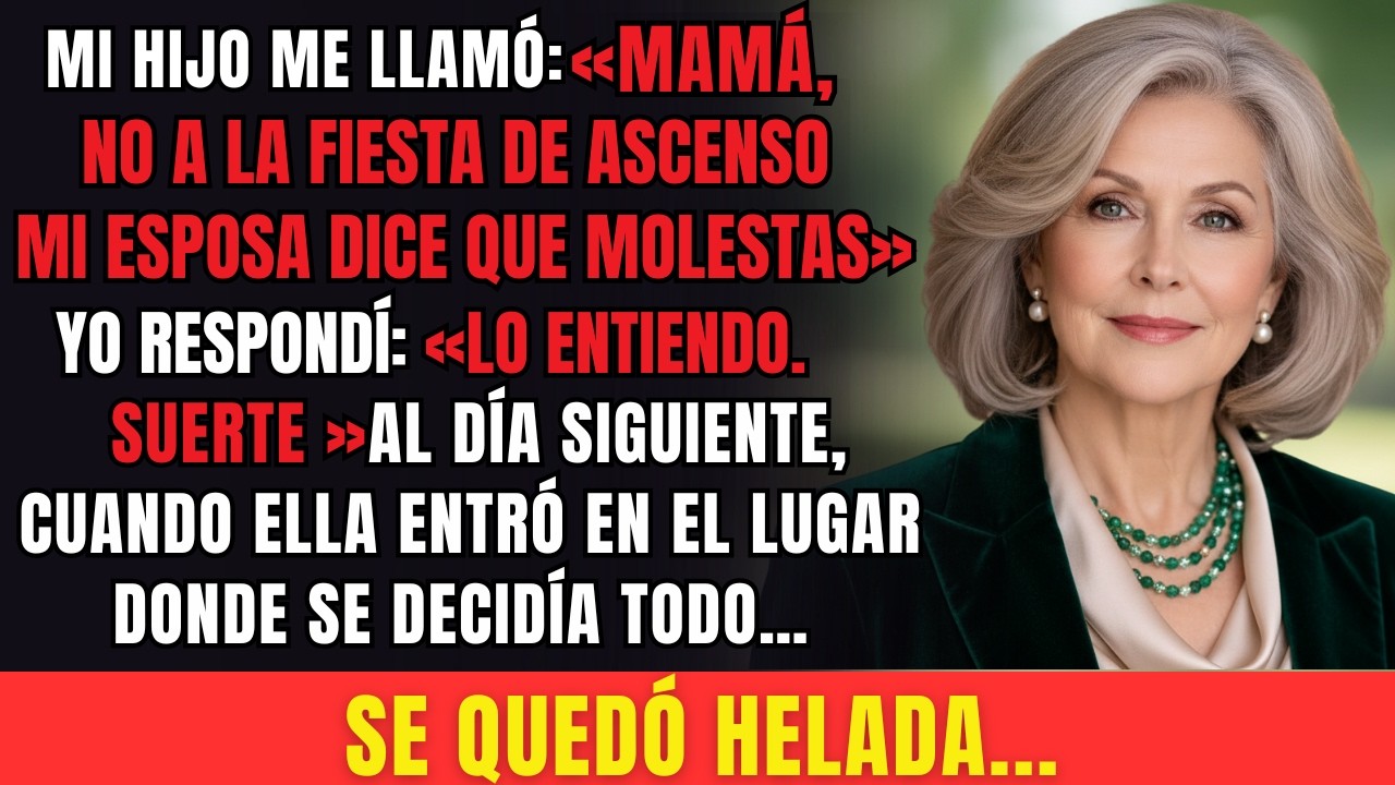 Mi hijo me dijo: «No vengas al ascenso de mi esposa»… hasta que ella entró donde todo se decidía.