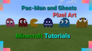 Pac-Man and Ghosts Pixel Art | Minecraft Pixel Art Tutorial screenshot 3