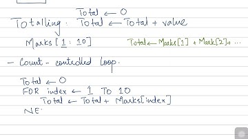 1D Array Totalling explained | Pseudocode for Cambridge IGCSE 0478 | OLEVEL 2210 | Alevel 9618