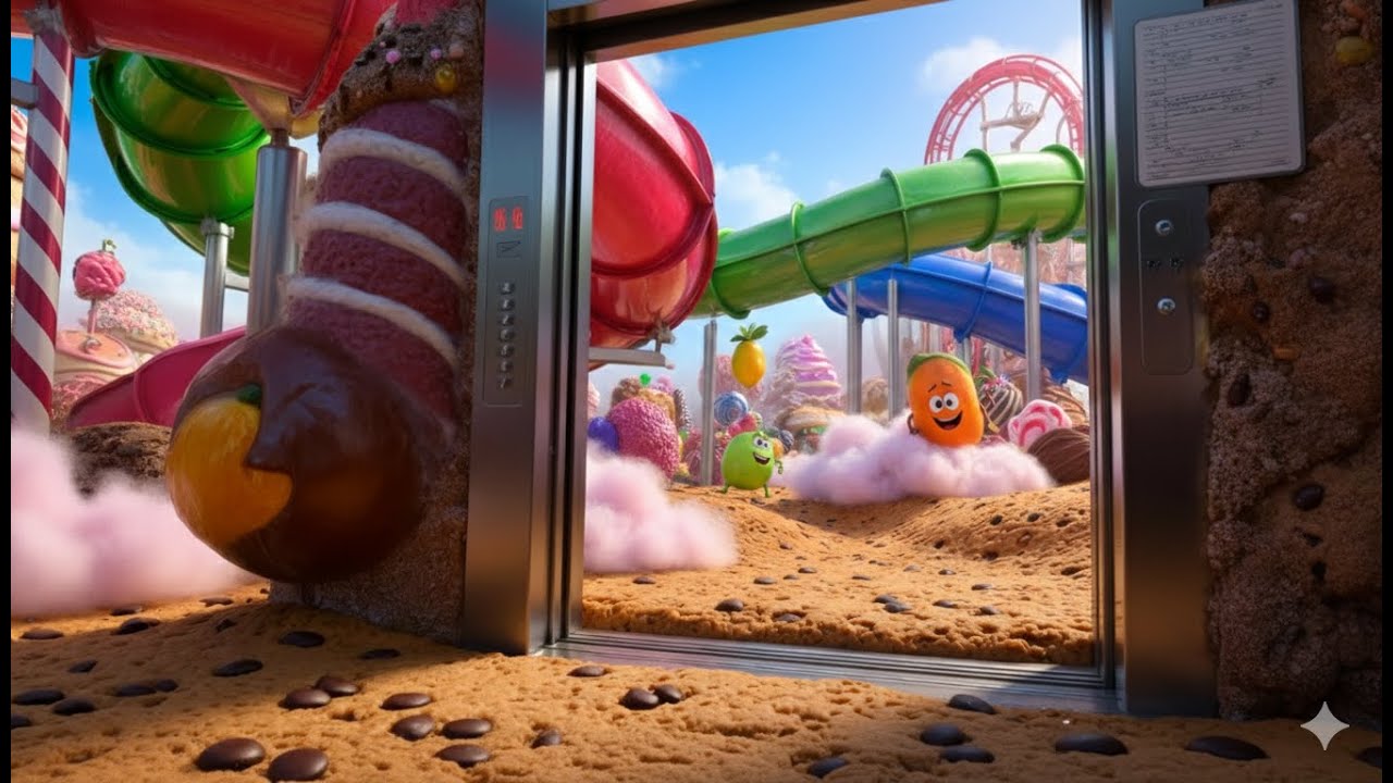 Весёлые фрукты в сказочном парке 🌈✨