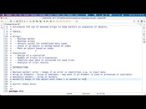 Java M13 Boolean arrays - introduction
