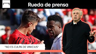 Carlo Ancelotti sale a defender a Vinicius tras las polémicas con sus rivales | Rueda de prensa