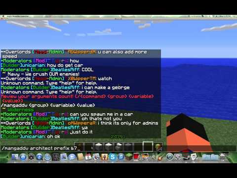 How to set up ranks/prefixes and even perms from in game! (GroupManager)