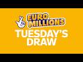 The National Lottery EuroMillions draw results from Tuesday 12 May 2026