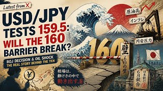 【X Latest】USD/JPY Tests 159.5: Will the 160 Barrier Break?