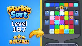 🔴 Marble Sort! - Color Puzzle | Level 187 Walkthrough & Solution 🧠📱