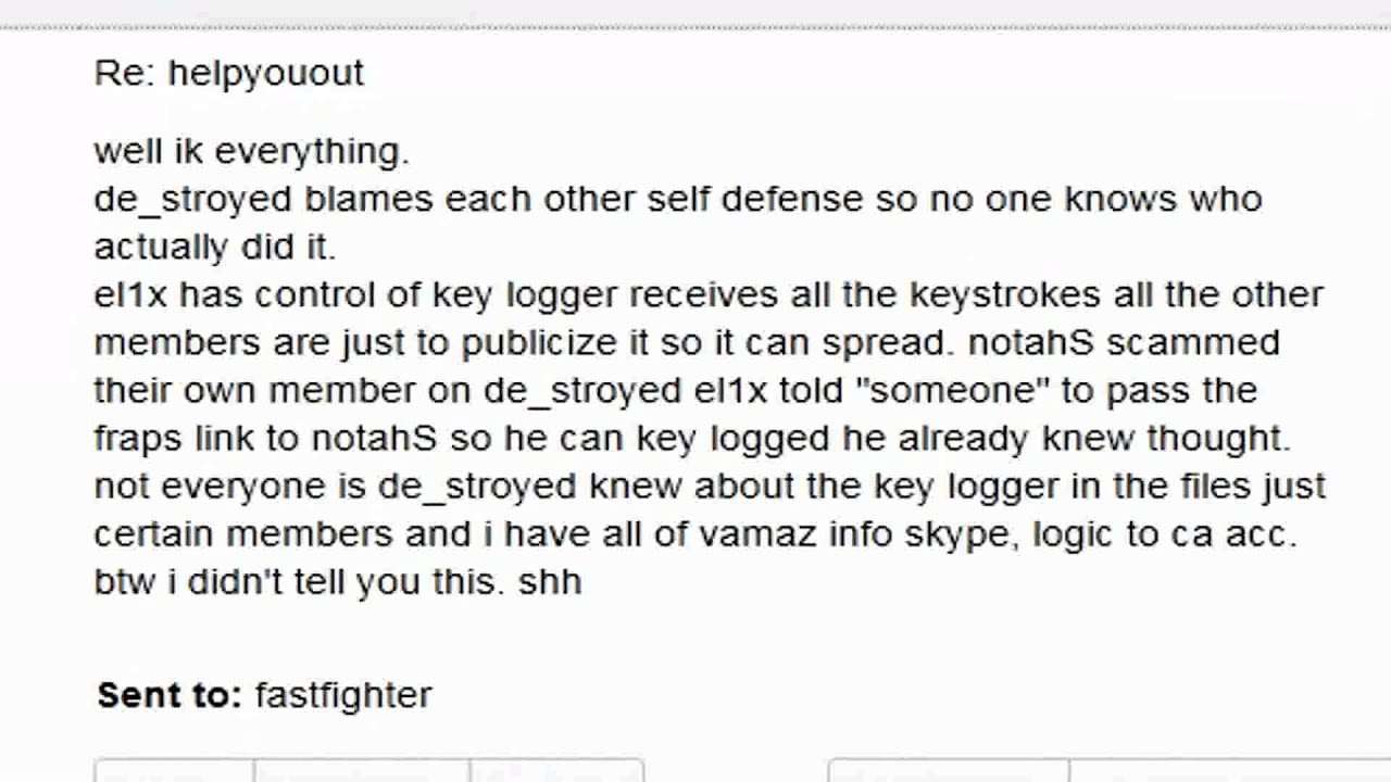 @iEL1X  Keylooging accounts is bad yah know .avi