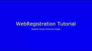 How to register for courses via WebAdvisor