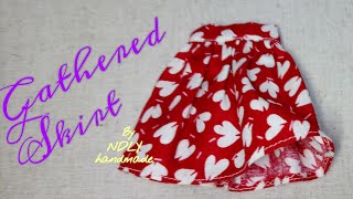 How to sew Gathered Skirt| Tutorial Doll Clothes|Blythe Doll Clothes | NDLYhandmade