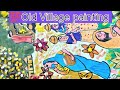 live Old Village scenery painting for beginners/Easy step Village scenery painting for acrylic/art/