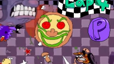 Pizza Tower - John Gutter Lap 4 P Rank Hard Mode (Egg