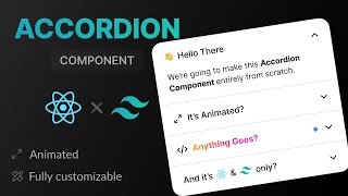 Make an Animated Accordion Component purely in React and Tailwind CSS