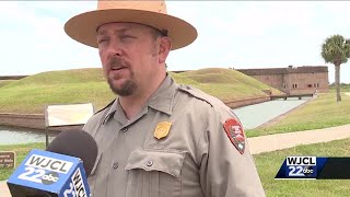 Cockspur Island Lighthouse Repairs Underway