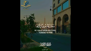 القارئ احمد النفيس {و إذا مس الإنسان ضر دعا ربه منيبا إليه }