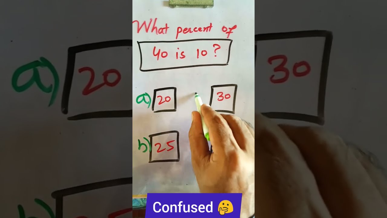 What Percent Of 40 Is 10 Challenges Percent percent puzzle mcqs What Percent Of 40 Is 10 Challenges Percent percent puzzle mcqs
