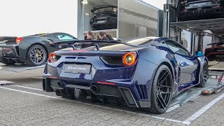 NOVITEC N-LARGO CARS UNLOADING! COLD START-UPS! F12, 812 GTS, 1 OF 1 Carbon 488, F8 Spider - EARGASM