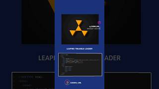 Leaping Triangle Loader Animation using html and CSS 💫💥 #coding #shortvideo #bts #cssanimation #html