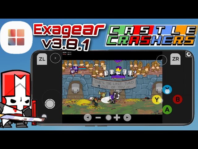 Castle Crashers en Exagear v3.8.1 android gama media Configuracion 