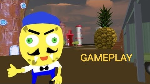 Neighbor Sponge. Scary Secret GamePlay part 1 