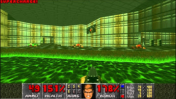 Doom The Wad ID Did E1M6 "Reactor Complex" UV Max in 4:08