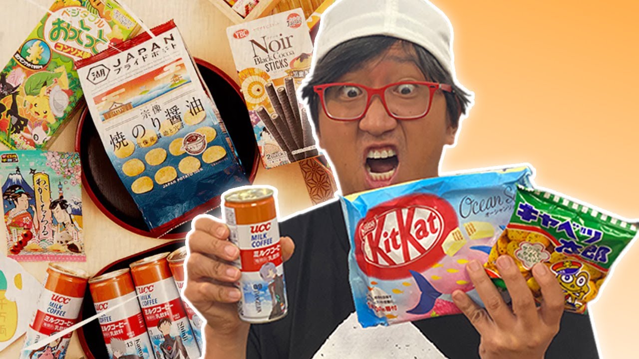 Asian Americans TRY Japanese Snacks with Two Caucasians | HellthyJunkFood