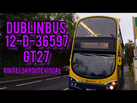 *Route Visual* Dublin Bus | (12-D-36597) | GT 27 | Route L54 Full Ride (Red Cow - Captain’s Hill)