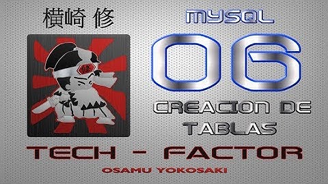 06 CREACIÓN DE LAS TABLAS DE LA BASE DE DATOS