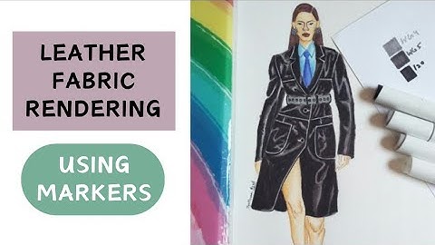 Leather Fabric Rendering || Fashion Illustration || Fabric Rendering