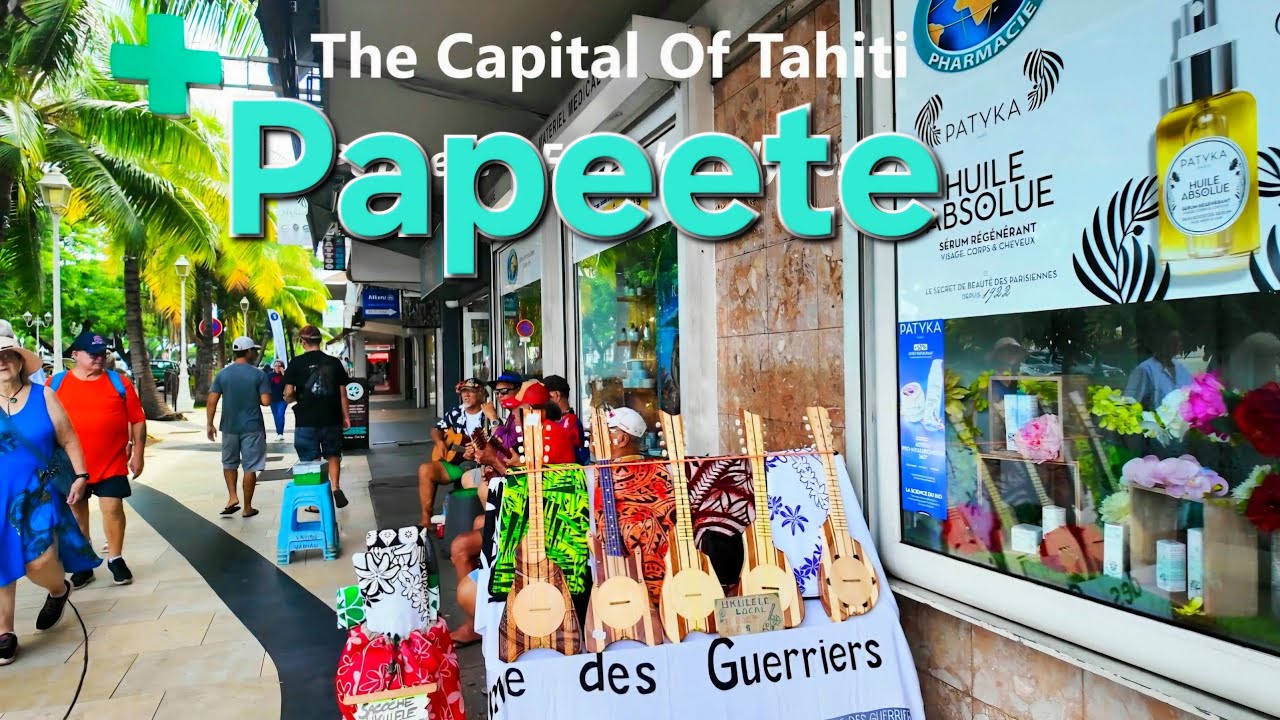 Papeete The Capital of Tahiti French Polynesia 4K crossing the Pacific Ocean on the Celebrity Edge