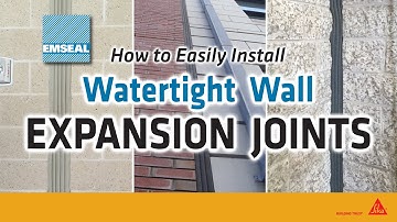 How to Install Watertight Wall Expansion Joints | Step by Step Installation Procedure