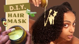 I Tried This DIY Hair Mask... *RESULTS* | type 3b/c