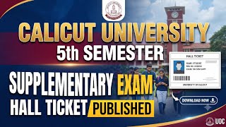Information Calicut University 5th semester supplementary exam Hall ticket published  Update