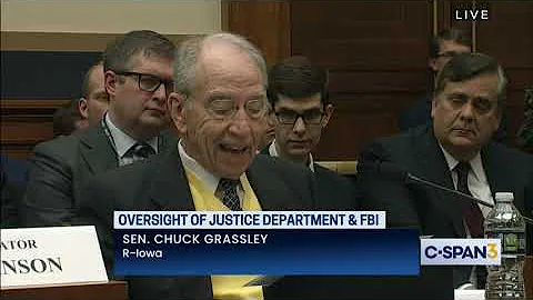 Grassley Testifies at House Subcommittee Hearing on Weaponization of the Federal Government