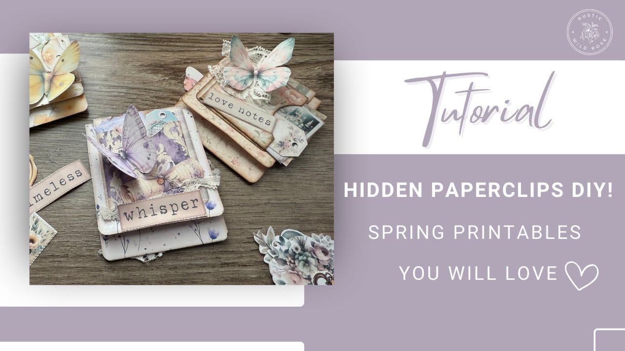 Spring-Themed Hidden Paperclips | Printable Pastel Ephemera for Junk Journals & Scrapbooking