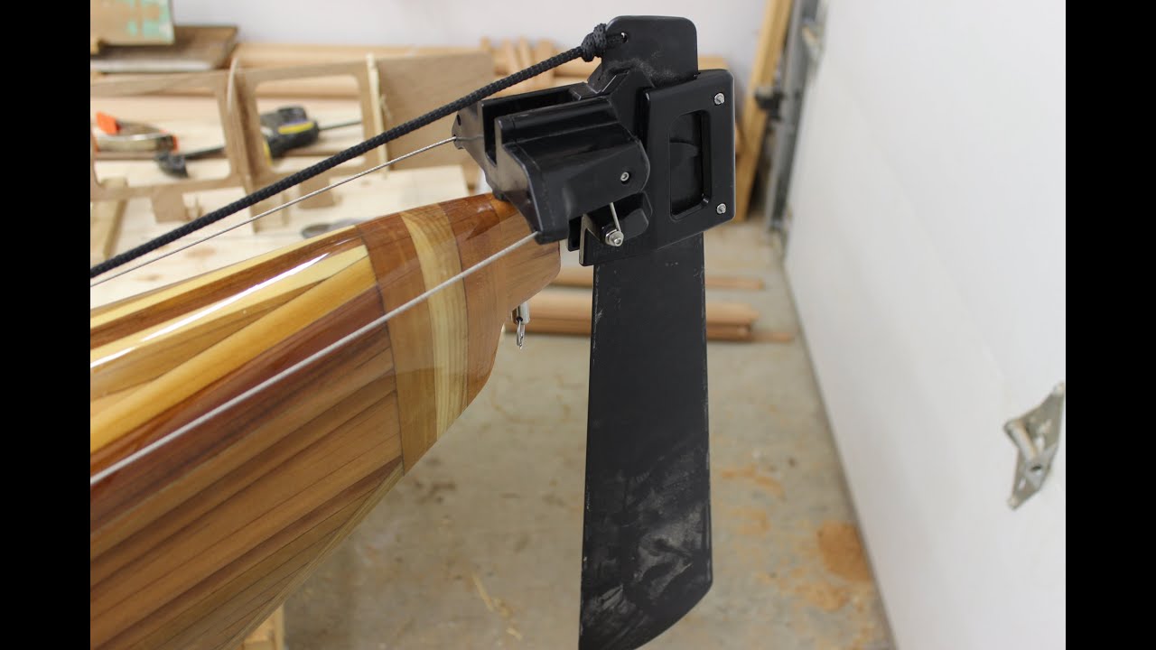 Installing a rudder on a Wooden Kayak - YouTube