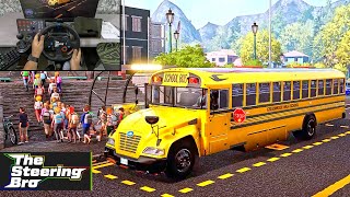 Ultimate School Bus Driving Experience - Bus Simulator 21 | G29 Steering Wheel Gear Shifter Gameplay screenshot 5