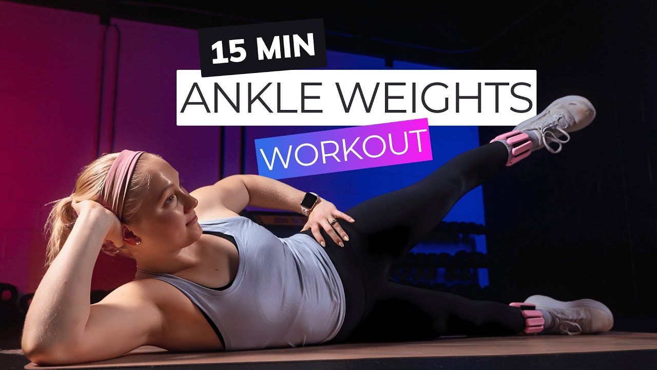 15-минутная тренировка для укрепления ног | Только утяжелители для лодыжек (подходит для начинающих)