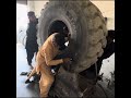 Giant Caterpillar Tire Repair – Dangerous & Difficult Job Done Right