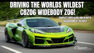 FULL DRIVE ALONG + WALKAROUND OF THE CRAZIEST SPEC CARBON FIBER WIDEBODY C8Z06 EVER BUILT! HEAR IT!