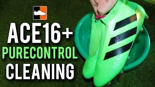 How to clean ACE 16 Purecontrol Football Boots |  Laceless adidas ACE16+ Soccer Cleats