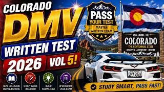 Colorado Permit Practice Test 5 | 52 Real Questions to Pass DMV Permit Test 2026 #dmvpracticetest