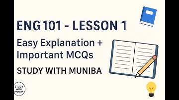 ENG101 Lesson 1 Explained in Easy Way | Uses of Dictionary | Important Short & MCQs by Muniba Mehak